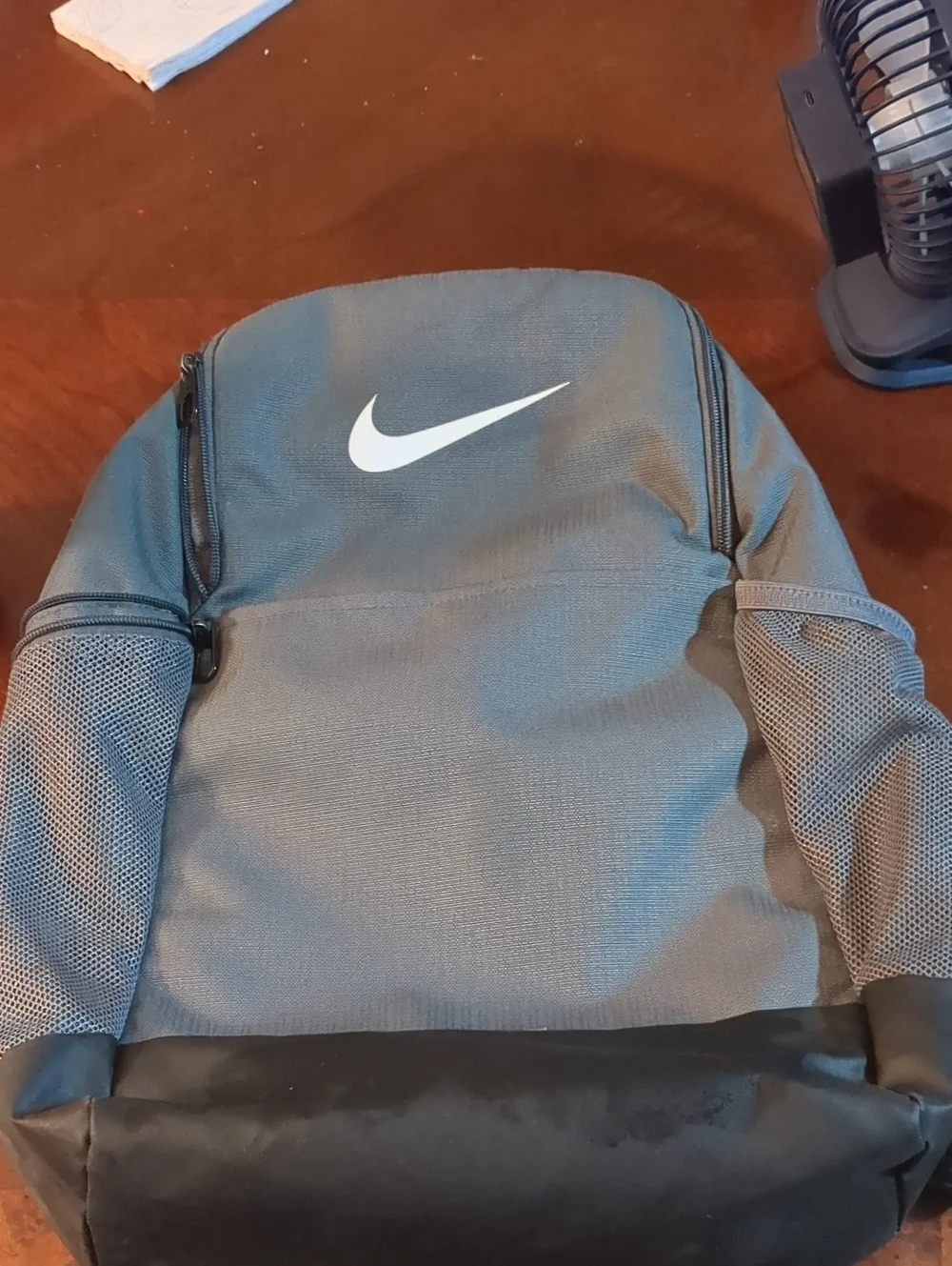 Nike Grey and Black Swoosh Everyday Backpack